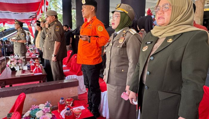 Wabup Surya Hadiri Apel Kesiapsiagaan Peringatan HUT Damkar dan Satpol PP di Parimo