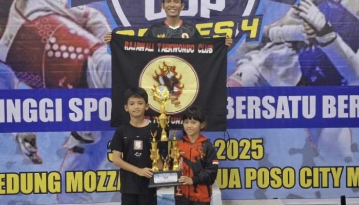 Kakak Beradik Abra dan Movica Sukses Raih Prestasi di Turnamen Taekwondo Bupati Poso Cup IV