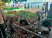 Polres Touna Bersihkan Sampah Di Pantai Taman JH Dalam Rangka Peringati Hari Lingkungan Hidup Sedunia