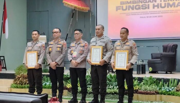 Bimtek Fungsi Kehumasan Polda Sulteng, Polres Touna Raih 3 Kategori Penghargaan