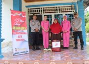 Wakapolres Touna dan Pengurus Bhayangkari Anjangsana di Kediaman Purnawirawan Polri dan Warakawuri