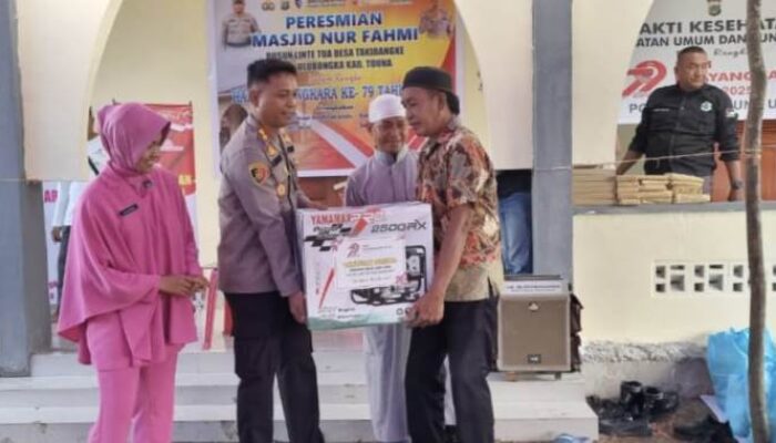 Rayakan HUT Bhayangkara ke-79, Polres Touna Resmikan Masjid, Bakti Sosial dan Kesehatan Gratis di Ulubongka
