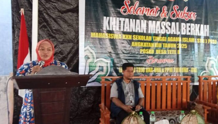 Staf Ahli Bupati Bidang Pemerintahan Hukum dan Politik Buka Khitanan Massal Kerjasama KKN STAI Poso, Lazismu dan PPNI Touna