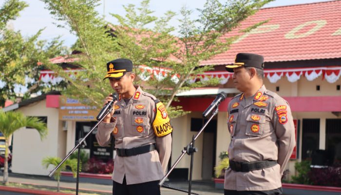 Kapolres Touna Berganti, Welcome and Farewell Parade Digelar Khidmat