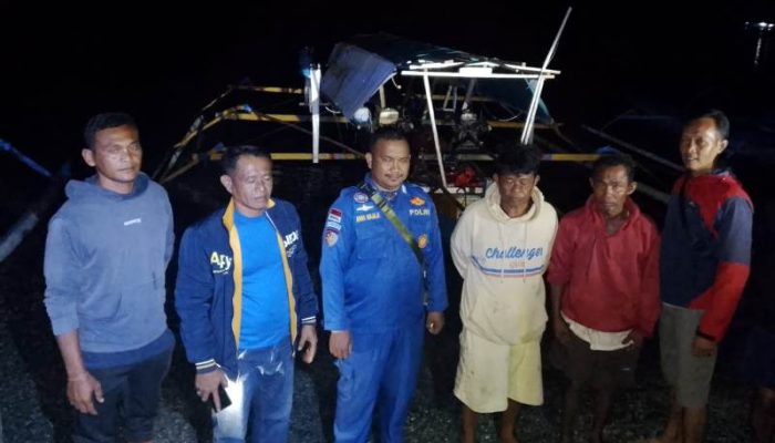 Gerak Cepat, Satpolairud Polres Touna Berhasil Selamatkan Dua Nelayan Hanyut
