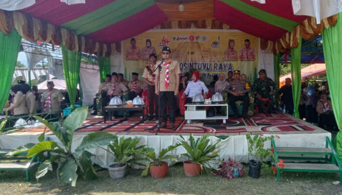 Pimpin Upacara HUT Pramuka dan Tutup Kemah Posintuvu Raya, Bupati Ilham Lawidu Tekankan Pentingnya Sinergi