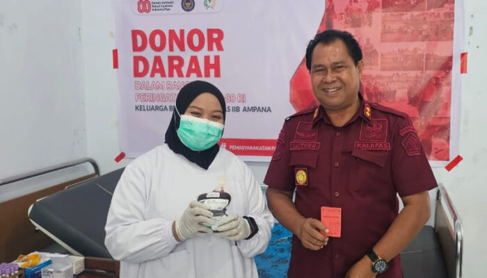 Semarakkan HUT Ke-80 RI, Lapas  Ampana Gelar Donor Darah