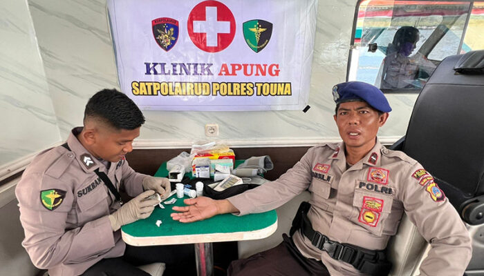 Jelang HUT ke-80 RI, Satpolairud Polres Touna Gelar Klinik Apung Beri Pelayanan Kesehatan Gratis kepada Masyarakat