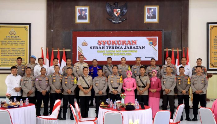 Suksesi Pimpinan: Polres Touna Gelar Syukuran Sertijab Kasat Lantas dan Kasi Humas
