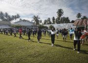 Penuh Semangat, Pegawai dan WBP Lapas Ampana Laksanakan Senam Pagi Bersama