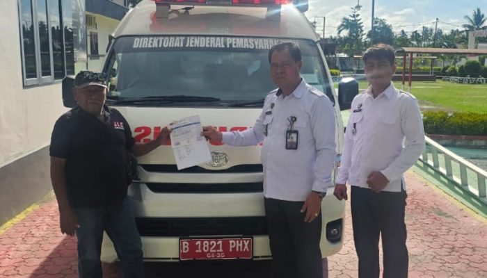 Terima Mobil Ambulance, Lapas Ampana Siap Maksimalkan Layanan Kesehatan Bagi WBP