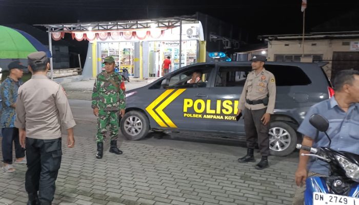 Polsek Ampana Kota Gelar Patroli Sinergitas TNI-Polri, Wujud Soliditas Jaga Kamtibmas