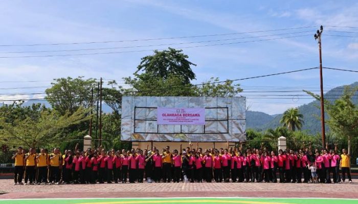 Polres Touna dan Bhayangkari Gelar “Jumat Sehat” Sambut HKGB ke-77