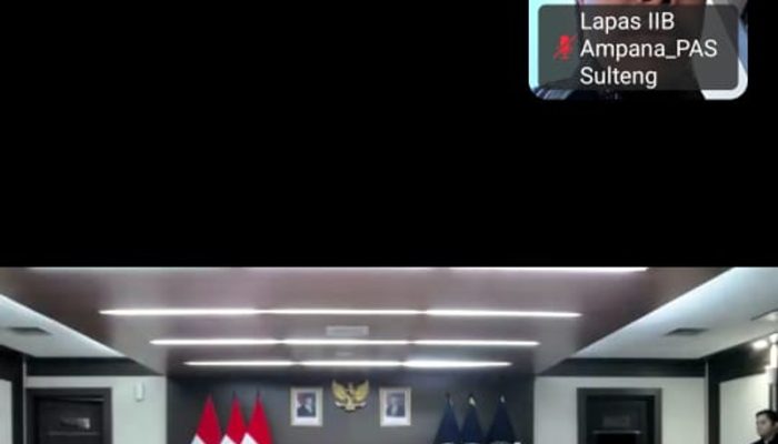 Lapas Ampana Ikuti Zoom Meeting Analisis dan Evaluasi Kinerja Triwulan III Tahun 2025, Kemenimipas