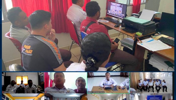 Lapas Timika Ikuti Zoom Pengarahan dan Paparan Proyek Perubahan SIGAP