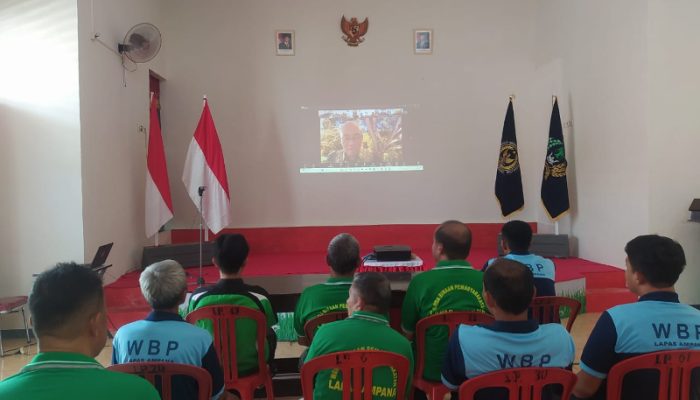 Perkuat Pembinaan Rohani, WBP Lapas Ampana Ikuti Ibadah Virtual Bersama Yayasan Sungai Kehidupan Ministry