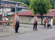 Polsek Ampana Kota Ciptakan Arus Lalu Lintas Aman dan Lancar Melalui Strong Point Pagi