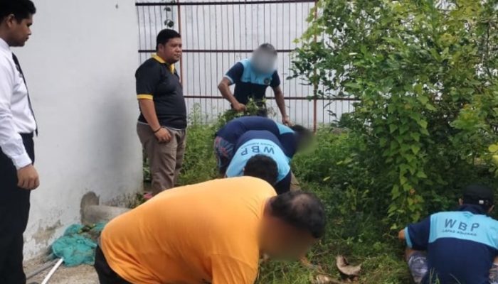 KPLP Lapas Ampana Gerakkan WBP Jaga Kebersihan Lingkungan Dalam Lapas