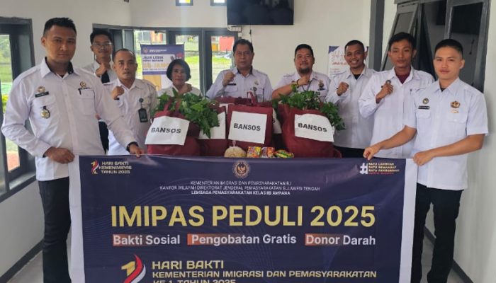 Sambut Hari Bhakti Kemenimipas ke-1, Lapas Ampana Gelar Bakti Sosial Imipas Peduli bagi WBP dan Masyarakat Sekitar