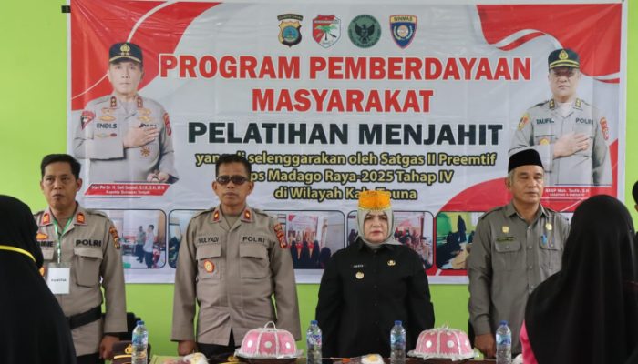 Wabup Surya Apresiasi Pelatihan Menjahit Satgas III Preemtif Ops Madago Raya 2025