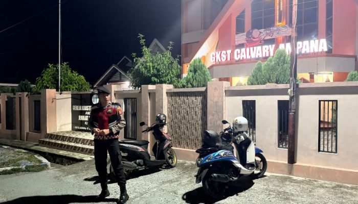 Patroli Dialogis Malam Polres Touna Jaga Ampana Kota Tetap Kondusif