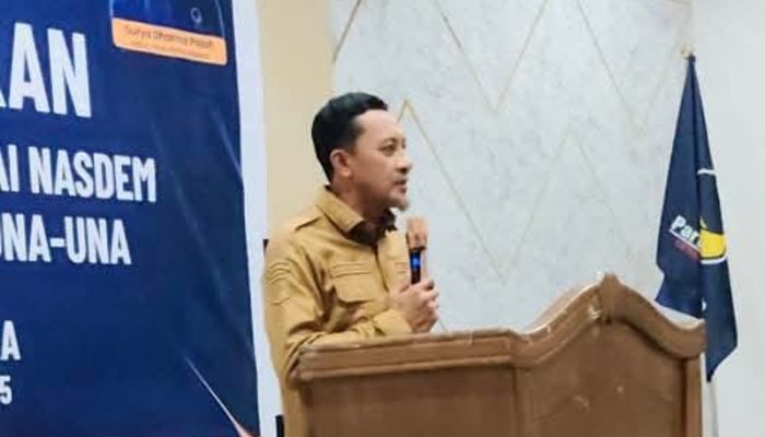 Hadiri Pelantikan Pengurus DPC Partai Nasdem Touna, Bupati Ilham Lawidu Ajak Bersama Bangun Daerah