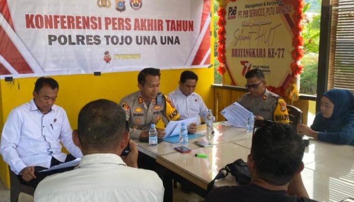 Konferensi Pers Akhir Tahun, Polres Touna Paparkan Pengungkapan Kasus Menonjol Sepanjang Tahun 2025