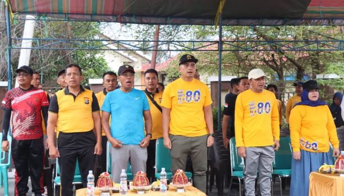 Wakapolres dan Forkopimda Touna Jalan Sehat Peringati HUT PU ke-80