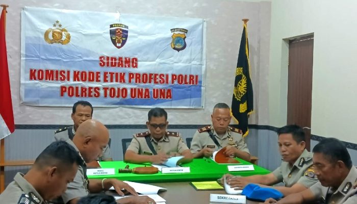 Jaga Integritas Institusi, Polres Tojo Una-Una Gelar Sidang Disiplin dan Kode Etik