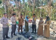 Wujud Kepedulian, Polsek Ampana Kota Salurkan Bansos kepada Korban Kebakaran di Kelurahan Bailo Baru