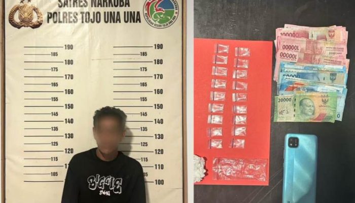 Warga Malei Tojo Digrebek Polisi Dirumahnya, 18 Paket Sabu Siap Edar Diamankan