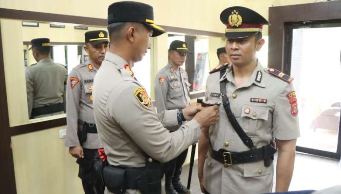 Kapolres Touna Pimpin Upacara Penyerahan Jabatan Kasatsamapta