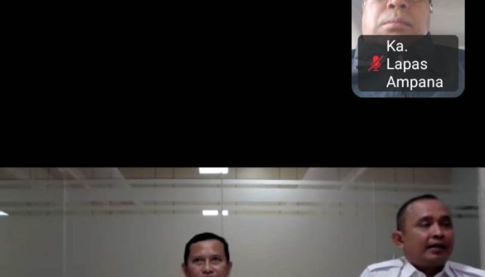 Lapas Ampana Ikuti Diskusi Implementasi Pemberlakuan KUHP dan KUHAP Bidang Pelayanan Tahanan Secara Virtual