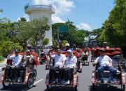 Presiden Prabowo Subianto Bagikan 200 Becak Listrik di Lamongan