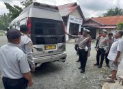 Pastikan Angkutan Umum Layak Jalan, Satgas Preventif Polres Touna Gelar Ramp Check di PO Touna Indah