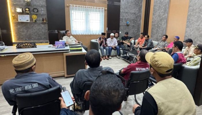 Silaturahmi Dengan Wartawan, Bupati Ilham Lawidu: Media Sebagai Salah Satu Pilar Pembangunan Daerah