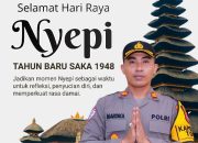 Kapolsek Tojo mengucapkan Selamat Hari Raya Nyepi Tahun Baru Saka 1948