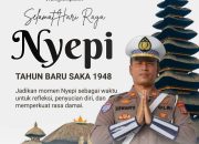 Kasat Lantas Polres Tojo Una Una mengucapkan Selamat Hari Raya Nyepi Tahun Baru Saka 1948