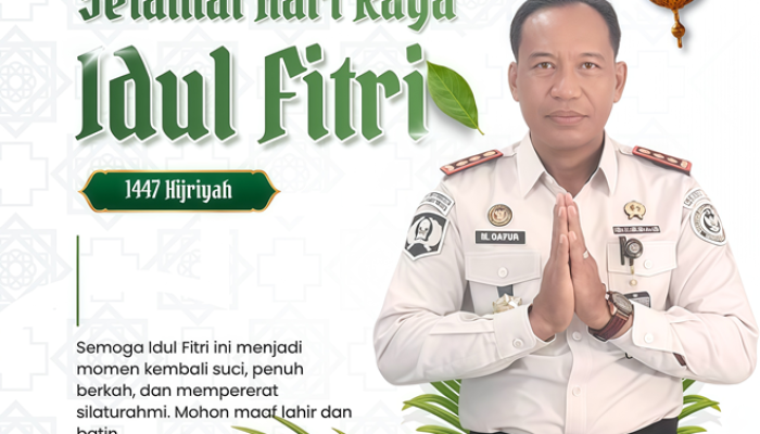 Kalapas Toli Toli Beserta Pejabat dan Staf Ucapkan Selamat Idul Fitri 1447 H