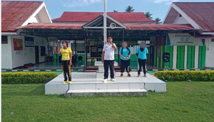 Semangat Pagi di Lapas Ampana, Plt. Kalapas Pimpin Senam Sehat, Pererat Kebersamaan WBP dan Pegawai