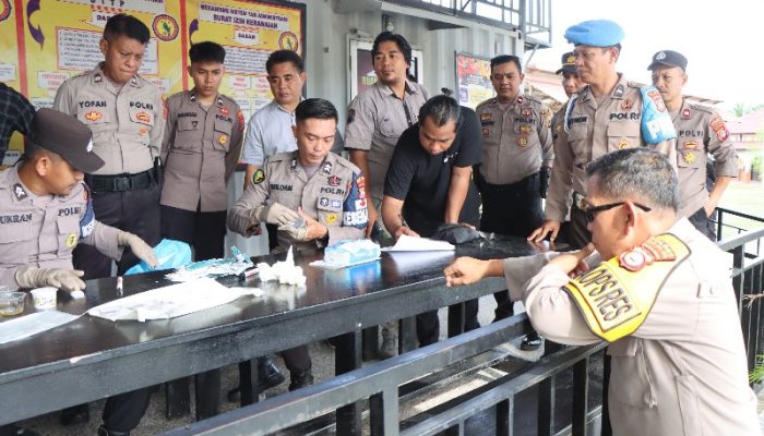 Wujudkan Internal Zero Narkoba, 59 Personel Polres Touna Jalani Tes Urine
