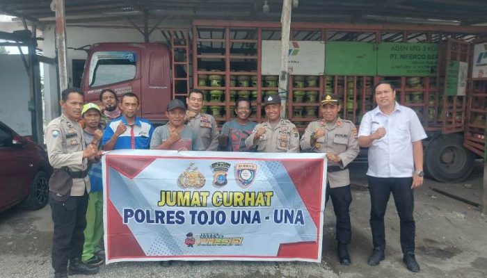Polres Touna Sambangi Pangkalan Elpiji, Pastikan Stok Aman Selama Ramadhan melalui “Jumat Curhat”