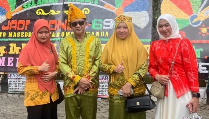 Bupati Ilham Lawidu Bersama Ketua TP PKK Touna Hadiri Peringatan HUT Kabupaten Bone Ke-69 Tahun