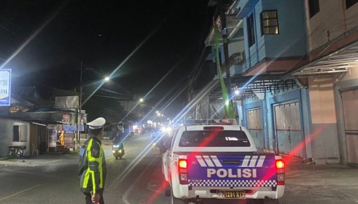 Jaga Kondusivitas Malam Hari, Satlantas Polres Touna Intensifkan Blue Light Patrol