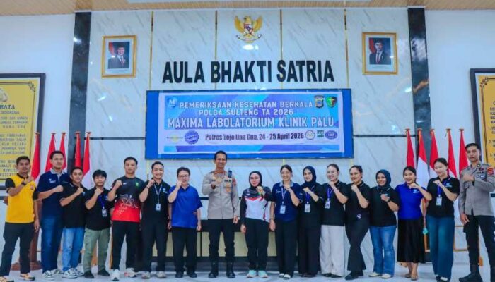 Gelar Rikkes Berkala, Polres Touna Gandeng Laboratorium Maxima Palu Periksa Kesehatan Anggota