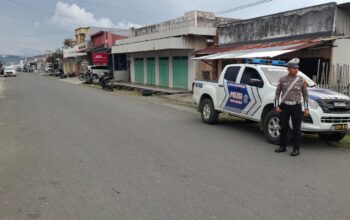 Jaga Kamseltibcarlantas, Satlantas Polres Touna Gelar Patroli Sore di Kota Ampana