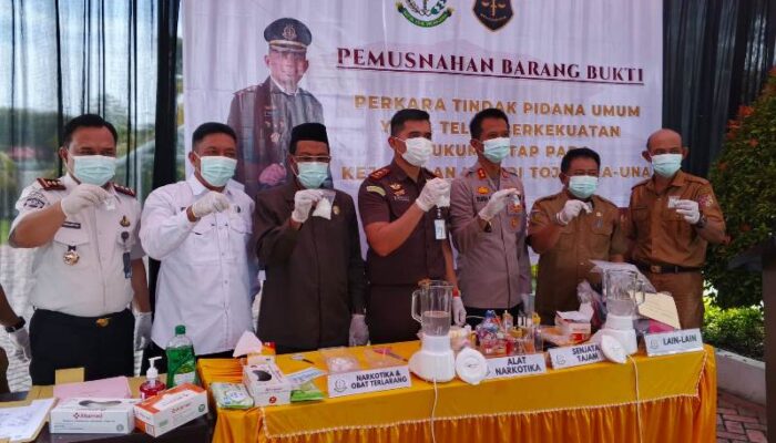Perkuat Sinergi Penegak Hukum, Kalapas Ampana Hadiri Pemusnahan Barang Bukti di Kejari Touna