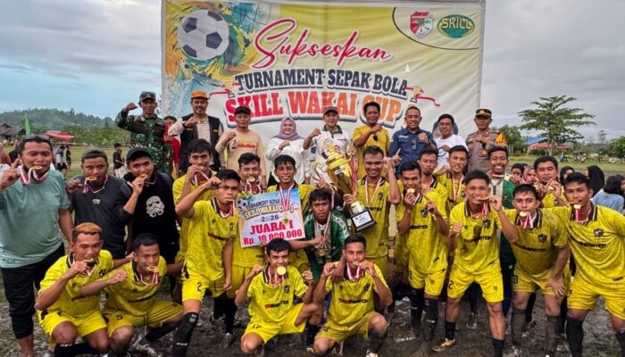 Berlangsung Meriah, Turnamen Sepak Bola Skill Wakai Cup III Resmi Ditutup Bupati Ilham Lawidu