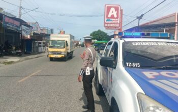 Pastikan Kamseltibcarlantas Kondusif, Sat Lantas Polres Touna Gencarkan Blue Light Patrol