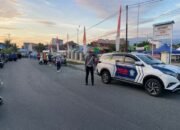 Pastikan Aman, Personel Gabungan Amankan Rute Jalan Santai Hardiknas di Ampana